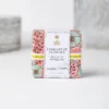 Blue Flowers & Pink Leaves Square Soap