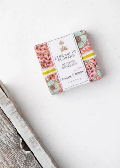 Blue Flowers & Pink Leaves Square Soap -Clinique Sales Store library of flowers blue flowers and pink leaves soap 02