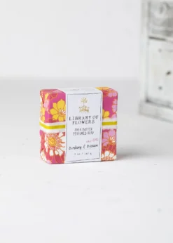 Magenta & Yellow Floral Square Soap