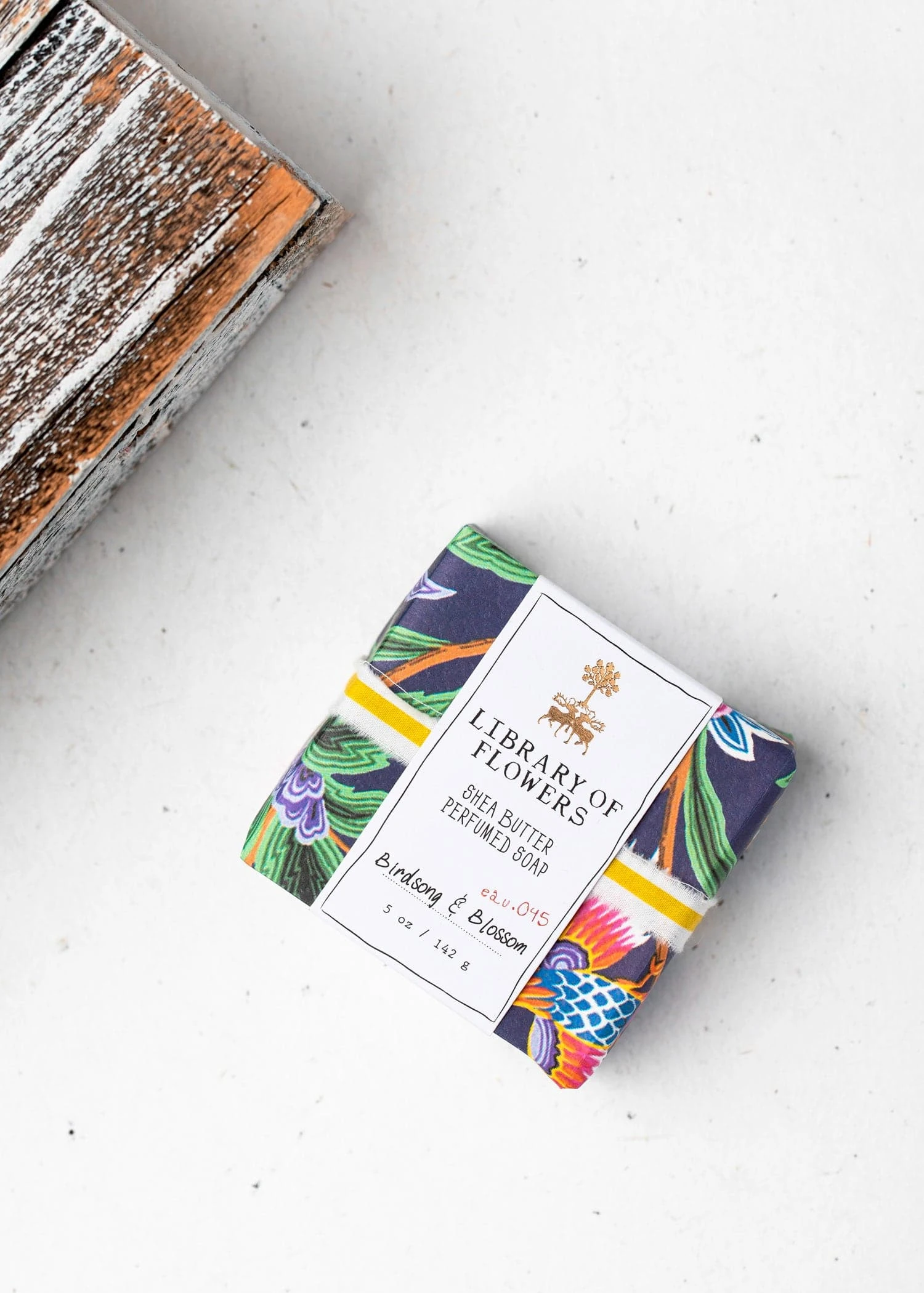 Navy Birds & Butterflies Square Soap 2 Navy Birds & Butterflies Square Soap - Image 2