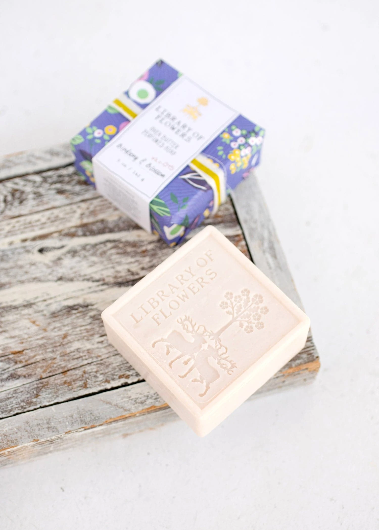 Periwinkle Floral Square Soap 2 Periwinkle Floral Square Soap - Image 2