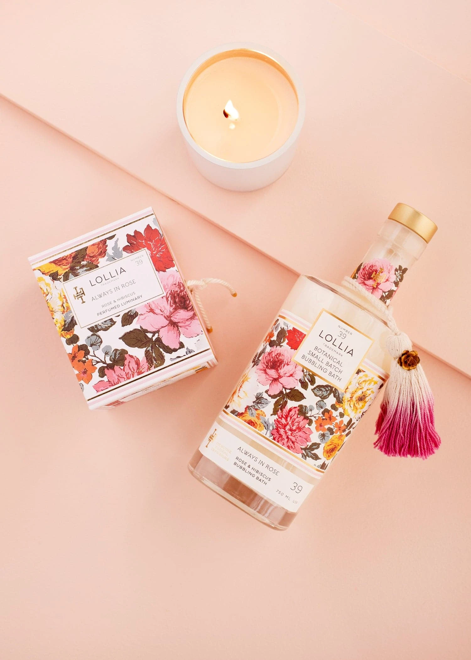 Always In Rose Bubble Bath And Luminary 2 Always In Rose Bubble Bath And Luminary - Image 2